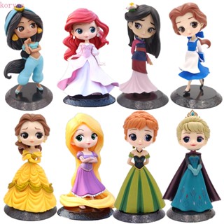 Koryes ตุ๊กตาฟิกเกอร์เจ้าหญิงเอลซ่า Q Posket Anna Elsa Snow White สําหรับประดับตกแต่งเค้ก