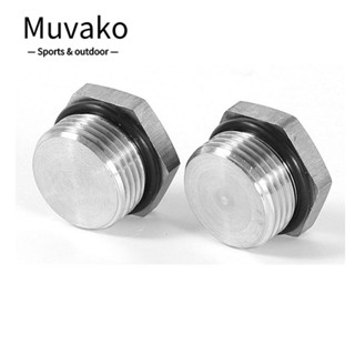 Muvako หัวหกเหลี่ยม สเตนเลส 304 ปลั๊กตัวผู้ M12x1.5 สีเงิน สําหรับท่อน้ํามัน 2 ชิ้น