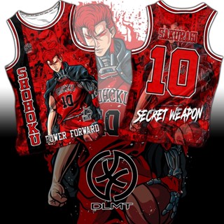 Sakuragi X MECHA - TEAM SHOHOKU (อาวุธลับ) - รหัส DLMT093 เสื้อออกกําลังกาย แบบเต็มตัว