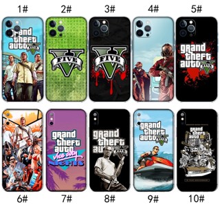 เคสใส ลายเกม GTA5 Grand Theft Auto V สําหรับ iPhone XR 5 5s SE 6 6s Plus MZD81