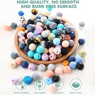 Chris office 235Pcs ซิลิโคนลูกปัด 0.6in Vibrant สีสารพัน Smoothing พวงกุญแจทำชุด Clasps พวงกุญแจพู่สำหรับ DIY