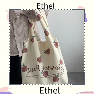 Ethel1 กระเป๋าสะพายไหล่ ผ้าแคนวาส ความจุขนาดใหญ่