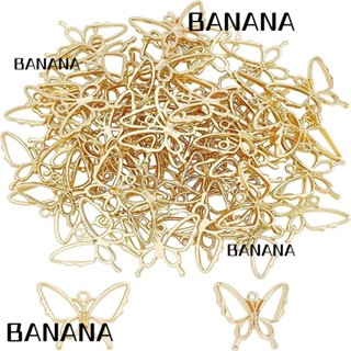 Banana1 แม่พิมพ์เรซิ่น รูปผีเสื้อ สีทอง สําหรับทําเครื่องประดับ พวงกุญแจ