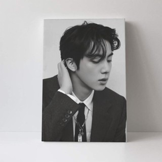 Bts JIN (ไม่มีกรอบ) ภาพโปสเตอร์ผ้าใบ ไร้กรอบ คุณภาพสูง 16x24 นิ้ว (แนวตั้ง) สําหรับตกแต่งผนัง