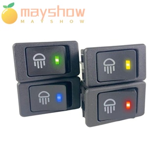 Mayshow สวิตช์โยกโยก เปิด ปิด ไฟตัดหมอก DC 12V 35A 2 ตําแหน่ง 4 Pins พลาสติก สําหรับรถยนต์ 3 ชิ้น