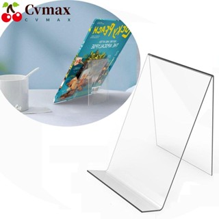 Cvmax ชั้นวางหนังสือ ขาตั้งโชว์ DIY แฟชั่น อะคริลิค 6x4 นิ้ว ที่วางแท็บเล็ต หนังสือ