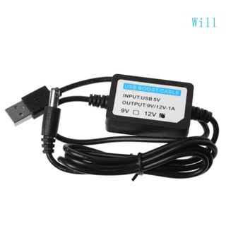 Will สายอะแดปเตอร์แปลง USB สําหรับ DC 5V เป็น 12V 5 5x2 1 มม.