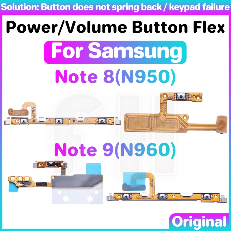 ปุ่มปรับระดับเสียง แบบยืดหยุ่น สําหรับ Samsung Galaxy Note 8 9 N950 N960