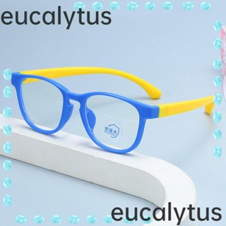 Eucalytus1 แว่นตาซิลิโคน ป้องกันแสงสีฟ้า ใส่สบาย กรอบเบาพิเศษ แฟชั่น สําหรับเด็กผู้ชาย และเด็กผู้หญิง