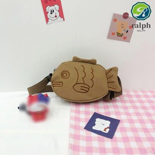 Ralph Taiyaki กระเป๋าสะพายไหล่ ผ้าแคนวาส ลายการ์ตูน สไตล์ญี่ปุ่น เหมาะกับการเดินทาง