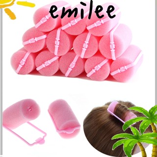 Emilee ฟองน้ําดัดผมแฟชั่น DIY สีชมพู / สีเหลือง