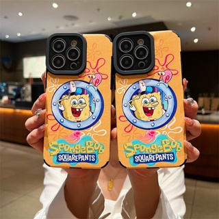 เคสโทรศัพท์มือถือหนังแกะนิ่ม กันกระแทก ลาย Sponge Baby น่ารัก สําหรับ Iphone 11 12 13 14 Pro Max iphoneX Xr Xs Max 7 8 6s Plus