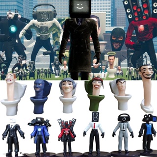 ชุดตุ๊กตาฟิกเกอร์ Skibidi Toilet Action Figure Game ของเล่นสําหรับเด็ก 12 ชิ้น