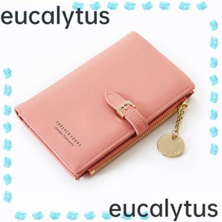 Eucalytus1 กระเป๋าสตางค์ ใบสั้น มีซิป สําหรับผู้หญิง