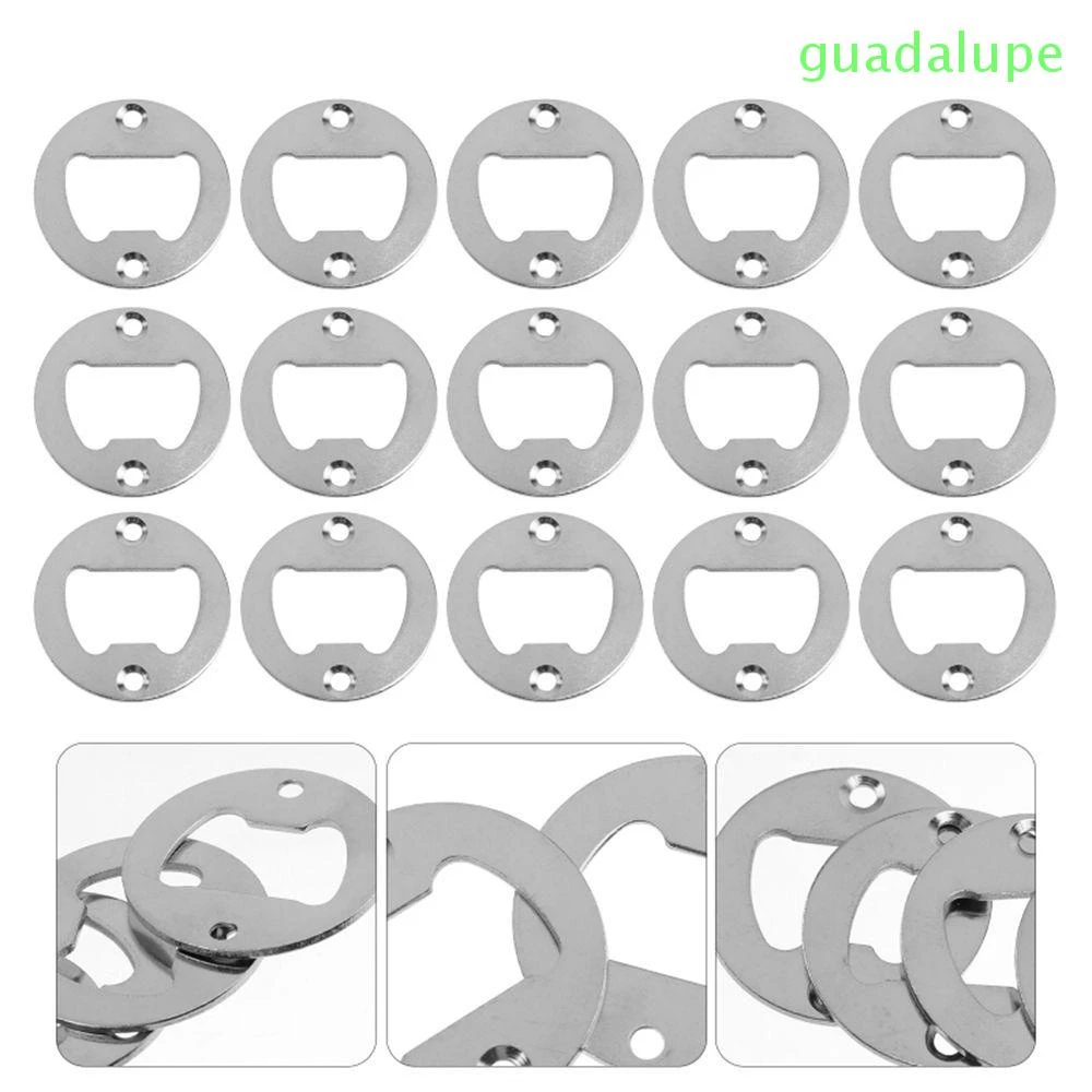 Guadalupe ที่เปิดขวดทรงกลมสแตนเลส สีเงิน พร้อมรูกัด DIY