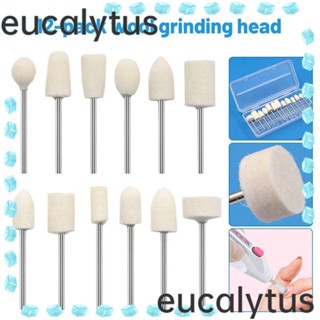 Eucalytus1 หัวเจียรไฟฟ้า ก้าน 2.35 2.2 มม. สําหรับตกแต่งเล็บ 12 ชิ้น