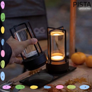 Pista โคมไฟตั้งโต๊ะโลหะ สไตล์ย้อนยุค ชาร์จ USB สําหรับร้านอาหาร บาร์