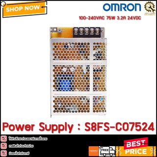 Power Supply OMRON S8FS-C07524 ,24VDC 3.2A 75W 100-240VAC