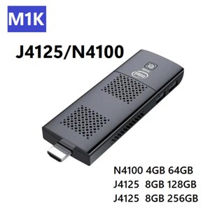 M1k J4125 คอมพิวเตอร์ PC บลูทูธ 4.2 แบบพกพา Mini PC 8GB DDR4 256GB SSD Intel UHD Graphics 600 HD 4K