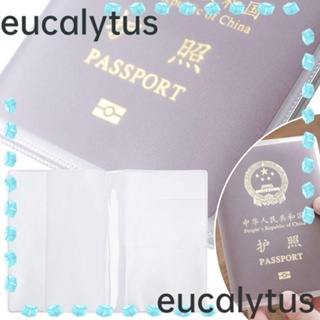 Eucalytus1 กระเป๋าใส่บัตรเครดิต PVC แบบใส กันน้ํา พร้อมช่องใส่บัตรประจําตัว 6 ชิ้น