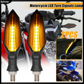 [sylviar] หลอดไฟเลี้ยว Led 17 ดวง 12V สีคู่ สําหรับรถจักรยานยนต์ 2 ชิ้น