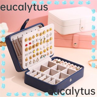 Eucalytus1 กล่องเก็บเครื่องประดับ สร้อยคอ สร้อยข้อมือ แหวน แบบสองชั้น ทนทาน