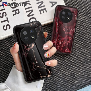 เคสโทรศัพท์มือถือแบบแก้วแข็ง ลายหินอ่อน หรูหรา สําหรับ Huawei Nova Y91 Y70 Y90 Y61 Honor X9A X9 4G X8 5G X6 Magic 5 Lite