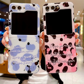 เคสโทรศัพท์มือถือ ซิลิโคน กันกระแทก ลายเสือดาว ผีเสื้อสีม่วง สําหรับ Samsung Galaxy Z Flip 5 Z Flip5 5G Z Flip5 Z Flip 5