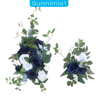 [Sunnimix1] ซุ้มดอกไม้แฮนด์เมด สําหรับแขวนตกแต่งงานแต่งงาน พิธีกรรม ฉากหลัง 2 ชิ้น