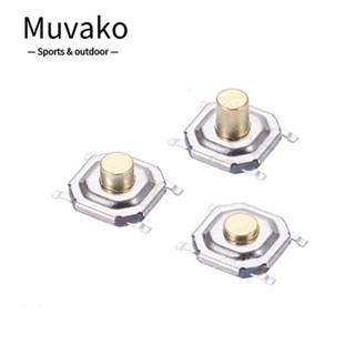 Muvako สวิตช์ปุ่มกดพลาสติก SMD 4*4*1.5 มม. ความไวสูง สีทอง 10 ชิ้น