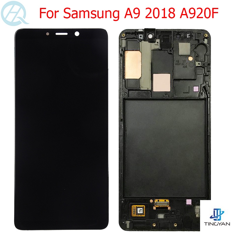 A920F LCD สําหรับ Samsung Galaxy A9 2018 จอแสดงผลพร้อมกรอบ 6.3" สําหรับ Samsung A9S A9 Star SM-A920F