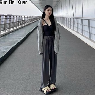 Ruo Bei Xuan เสื้อคาร์ดิแกนกันแดดระดับไฮเอนด์ใหม่ของผู้หญิงเสื้อโค้ทสั้นคลุมไหล่หลวมกลวงของผู้หญิง