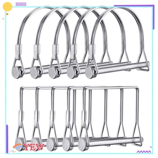 Yew หมุดล็อกเพลา 1/4 นิ้ว เส้นผ่านศูนย์กลาง 2 แบบ ปลดเร็ว ปลอดภัย สําหรับรถพ่วง 10 ชิ้น