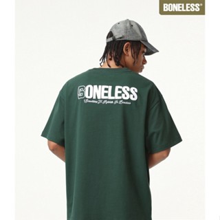 เสื้อยืดแขนสั้น พิมพ์ลายโลโก้ BONELESS สําหรับผู้ชาย#039;s เสื้อเชิ้ต สีพื้น แฟชั่นฤดูร้อน