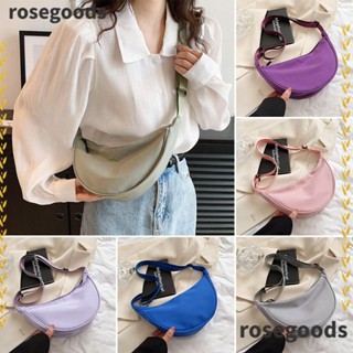 Rosegoods1 กระเป๋าสะพายข้าง ผ้าไนล่อน ทรงเกี๊ยว ลําลอง สําหรับผู้หญิง