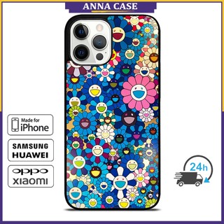 เคสโทรศัพท์มือถือ ลายดอกไม้ Takashi Murakami สําหรับ iPhone 14 Pro Max 13 Pro Max Samsung Galaxy Note10+ S21Ultra 22