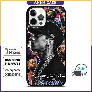 เคสโทรศัพท์มือถือ ลาย Nipsey Hussle Rapper สําหรับ iPhone 14 Pro Max 13 Pro Max Samsung Galaxy Note10+ S21Ultra