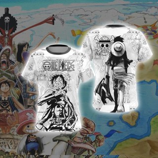 เสื้อยืด พิมพ์ลาย One Piece - Luffy 3 มิติ สําหรับผู้ชาย และผู้หญิง