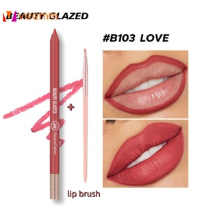 Matte Lip Glaze ไม่จางหายและไม่ติดถ้วย Matte Long-lasting Nude Lipstick Pen Lip Liner veemm