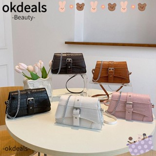 Okdeals กระเป๋าถือ กระเป๋าสะพายไหล่ สะพายข้าง หนัง Pu ความจุสูง สีพื้น สไตล์มินิมอล สําหรับสตรี