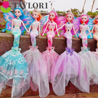 Taylor1 ตุ๊กตาฟิกเกอร์นางเงือก BJD ปีกผีเสื้อ 3D ขยับข้อต่อได้ ของขวัญวันเกิด สําหรับเด็กผู้หญิง