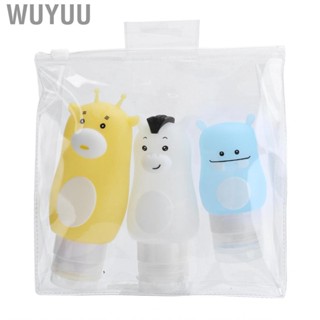 Wuyuu Refillable Bottles Cartoon  Squeeze Travel Bottle Set Lotion