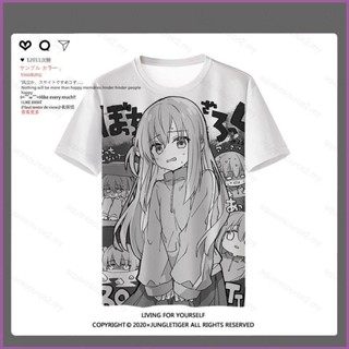 Sq2 เสื้อยืดแขนสั้นลําลอง พิมพ์ลายอนิเมะ Bocchi The Rock Gotou Hitori 3D แฟชั่น สําหรับผู้ใหญ่ เด็ก ทุกเพศ