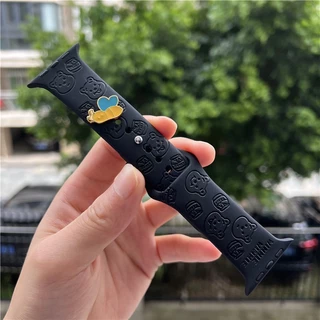 สายนาฬิกาข้อมือนิ่ม ลายการ์ตูนน่ารัก 3D สําหรับ for iWatch Ultra 8 7 6 5 4 3 2 SE 49 มม.41 มม. 45 มม. 40 มม. 44 มม