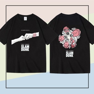 ดูดีนี่ เสื้อยืด แนวโน้ม ☞❡☜Slam Dunk ภาพยนตร์แอนิเมชั่นแขนสั้นเสื้อยืด Xiangbei ทีม Sakuragi Flower Road Rukawa Maple M