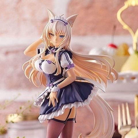 อะนิเมะ Catgirl Paradise GSC ถั่วแดงมะพร้าวแม่บ้านยืนรูปแบบตกแต่งแชสซี