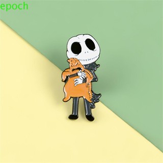 Epoch แจ็ค Skellington ป้ายเครื่องแต่งกาย อุปกรณ์ประกอบฉากคอสเพลย์ ฮาโลวีน กระเป๋าเป้สะพายหลัง เครื่องประดับ ของขวัญ แจ็ค หมุดปก ฝันร้าย ก่อนวันคริสต์มาส