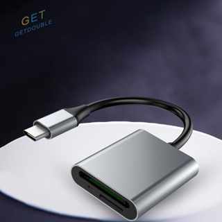 [Getdouble.th] 2 In 1 เครื่องอ่านการ์ดหน่วยความจํา Type C ความเร็วสูง 5Gps สําหรับอุปกรณ์ USB C