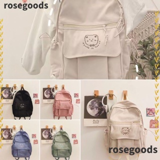 Rosegoods1 กระเป๋าเป้สะพายหลัง กระเป๋านักเรียน น่ารัก แบบพกพา สําหรับผู้หญิง