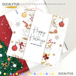 Eutus โปสการ์ดอวยพร ลายต้นคริสต์มาส 30 ชิ้น